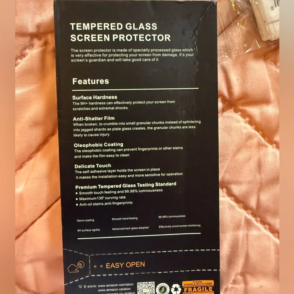 iPhone 12 Pro Max tempered glass screen protectors- 2 pack